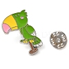 Bird Platinum Alloy Enamel Brooches JEWB-I035-08P-05-3