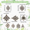80Pcs 8 Style Tibetan Style Links Connectors PALLOY-SC0004-03-2