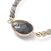 Adjustable Natural Labradorite Braided Bead Bracelets BJEW-JB04559-01-2