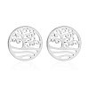 304 Stainless Steel Tree of Life Stud Earrings for Women EJEW-PW0002-01B-P-1
