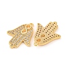 Brass Micro Pave Clear Cubic Zirconia Pendants KK-U017-06A-G-2