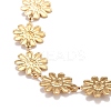 Enamel Daisy Link Chain Necklace NJEW-P220-01G-06-3