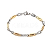 201 Stainless Steel Link Chain Bracelets BJEW-B078-120GP-1