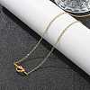 Knot 304 Stainless Steel Pendant Necklaces & Bracelets & Stud Earrings Sets for Women SJEW-C004-16G-4