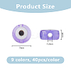 360Pcs 9 Colors Transparent & Printed Acrylic Beads OACR-DC0001-40-2