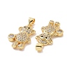 Brass Micro Pave Cubic Zirconia Pendants ZIRC-I063-13G-3