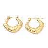 Ion Plating(IP) 304 Stainless Steel Chunky Rhombus Hoop Earrings for Women EJEW-F283-04G-1