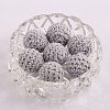 Handmade Woolen Macrame Wooden Pom Pom Ball Beads MAKN-PW0001-047F-1