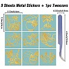 Nickel Metal Waterproof Self-Adhesive Picture Stickers DIY-WH20016-058-2