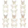 7Sets 3 Styles Unfinished Wood Butterfly Cutouts WOCR-OC0001-04-1
