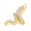 Brass Micro Pave Cubic Zirconia Charms KK-A240-17G-2