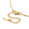 Imitation Cat Eye Oval Pendant Necklace with Round Snake Chains NJEW-G085-06G-4