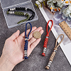 Umbrella Cord Polyester & Spandex Rope Keychain Carabiner HJEW-UN00092-4