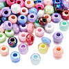 150Pcs 5 Styles UV Plating Rainbow Iridescent Acrylic European Beads MACR-TA0001-74-2