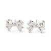 Rack Plating Brass Stud Earring EJEW-C081-29P-1
