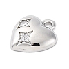 Brass Micro Pave Cubic Zirconia Charms KK-A240-21P-2