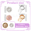 4Pcs 2 Colors Alloy Rhinestone Cufflinks DIY-NB0013-80A-2