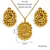 304 Stainless Steel Pendant Necklaces & Stud Earrings FS-WG14082-03-1