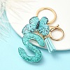 Resin & Acrylic & Faux Suede Tassel Keychain X1-KEYC-YW00119-19-1