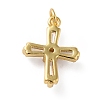 Rack Plating Brass Micro Pave Cubic Zirconia Pendants KK-E281-15G-3