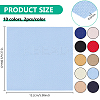 20Pcs 10 Colors Square Cross Stitch Fabric Sheets DIY-BC0015-39-2