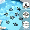 10Pcs Natural Paua Shell Connector Charms SHEL-YW0001-16-3
