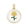 Brass Micro Pave Cubic Zirconia Pendants KK-K368-05B-02-1