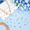 24Pcs 12 Colors Brass Cubic Zirconia Charms FIND-HS0001-13-6