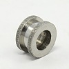 Tarnish Resistant 201 Stainless Steel Large Hole Column Textured Beads STAS-G037-10-2