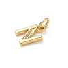 Brass Micro Pave Cubic Zirconia Charms KK-I382-03G-N-2