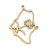 201 Stainless Steel Laser Cut Pendants STAS-P428-15G-2