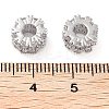 Brass Micro Pave Clear Cubic Zirconia Beads KK-U028-29P-3