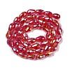 Transparent Electroplate Glass Beads Strands EGLA-N013-T4mm-B12-2