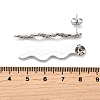 304 Stainless Steel Rhinestone Stud Earrings EJEW-Z116-01P-3