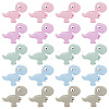 20Pcs 5 Colors Dinosaur Food Grade Eco-Friendly Silicone Beads SIL-DR0001-02-1