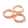Natural Red Aventurine Oval Beaded Stretch Bracelet G-E010-01E-2
