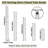 100Pcs 5 Style Corrugated Brass Tube Beads KK-BBC0010-76-2