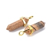 Natural Picture Jasper Pointed Pendants G-G025-01G-39-3