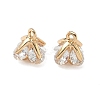 Brass Micro Pave Cubic Zirconia Pendants KK-S350-14G-1
