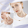 Unicraftale 304 Stainless Steel Wire Wrap Collar Necklace for Women NJEW-UN0001-35-5