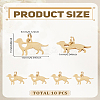 10Pcs 304 Stainless Steel Puppy Pendants STAS-LP0003-53-2