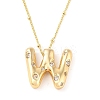 Brass Micro Pave Clear Cubic Zirconia Pendant Necklaces NJEW-Z038-01G-W-2
