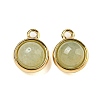 Natural Green Aventurine Half Round Charms STAS-L080-009G-03-1