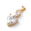 Rack Plating Brass Cubic Zirconia Pendants KK-E003-19G-02-1