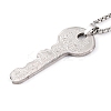 Non-Tarnish Key 201 Stainless Steel Pendant Necklace NJEW-F320-01P-1