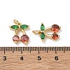 SHEGRACE Brass Colorful Cubic Zirconia Charms XGRQ4G282-670G-3