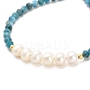 Natural Apatite Bead Bracelets BJEW-E098-19G-2