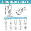 20Pcs 10 Styles Stainless Steel S-Hook Clasps STAS-PH0006-96P-2