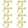 Rack Plated Brass Screw Clip-on Earring Findings KK-YW0001-10G-1