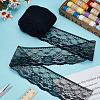 20 Yards Polyester Flower Lace Ribbon for Jewelry Making OCOR-HY0001-23B-3